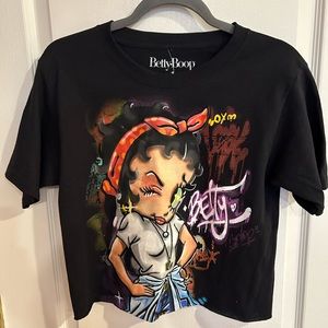 Betty Boop graffiti crop top